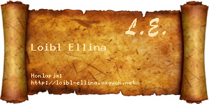 Loibl Ellina névjegykártya